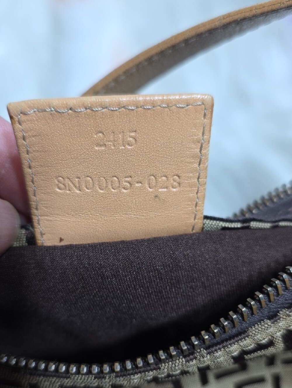Authentic Fendi Brown Zucca Monogram Shoulder Pochette - Picture 6 of 6